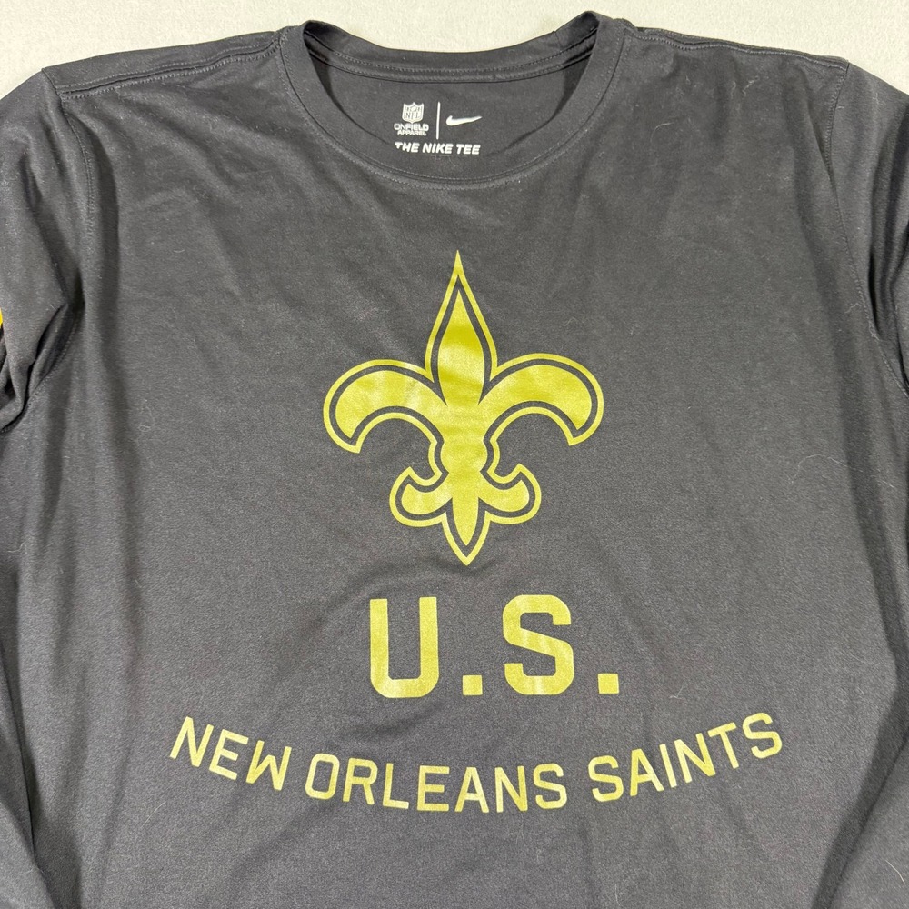 Nike NFL New Orleans Saints Salute to Service Dri-FIT Long Sleeve Shirt Mens L